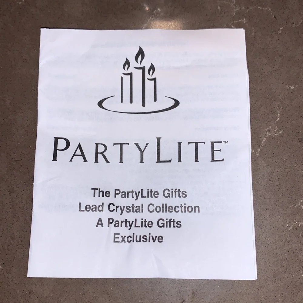 NiB PartyLite Radiant Rose Lead Crystal Votive Holder and Candle P7295 - Picture 6 of 8